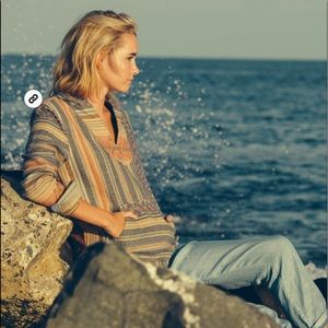 NWT Faherty Baja Poncho Neskowin Medium Hoodie